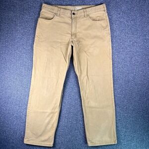 Carhartt Work Pants Mens‎ 36x30 Duck Tan Canvas Relaxed Rugged Flex BN2517 37x29